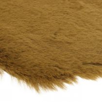 Fur rug deco brown faux fur rug 55×38cm
