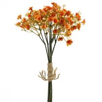 Product Gypsophila artificial flowers gypsum herb orange L30cm 6pcs in bunch