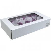 Product Artificial roses lilac wax roses decorative roses wax Ø6cm 18 pcs