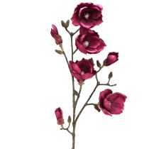 Product Artificial Magnolia Branch Artificial Flowers Bordeaux L100cm