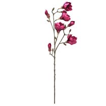 Product Artificial Magnolia Branch Artificial Flowers Bordeaux L100cm