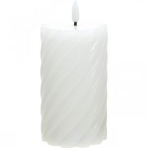 Product LED candle with timer white warm white real wax Ø7.5cm H15cm