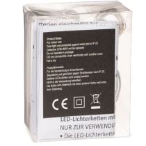 Product Battery-operated string lights for indoor use, warm white, 10 LEDs, 1m length, 6 pieces