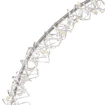 Product LED ring metal decoration for hanging silver warm white 30cm