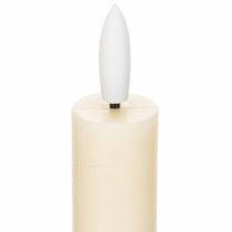 Product LED taper candle in white with warm white light, 24cm, with timer, 2 pieces
