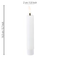 Product LED stick candle white wax candle LED warm white 14.5cm 2 pieces