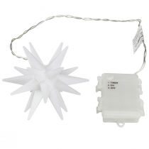 Product LED star outdoor white illuminated star battery Ø12cm H66cm