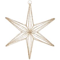 Product Decorative LED star made of wire for hanging, for indoor use, 32cm