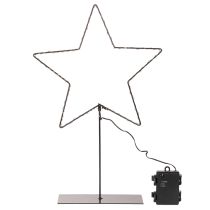 Product LED star with battery compartment on stand for windowsill and table 46cm