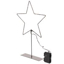 Product LED star with battery compartment on stand for windowsill and table 46cm