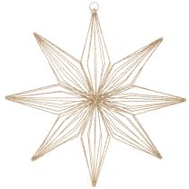 Product LED decorative star made of wire for hanging, for indoor use, battery operated, 51cm