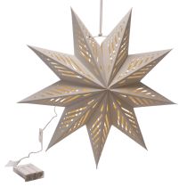 Product Christmas Star LED Decoration for Hanging, Warm White, Indoor, 38cm