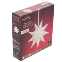 Product Christmas Star LED Decoration for Hanging, Warm White, Indoor, 38cm