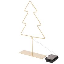 Product Christmas tree silhouette with 60 warm white LEDs for indoor table decoration, 37cm