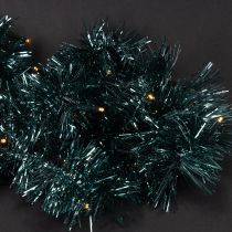 Product Tinsel Christmas garland with 60 LEDs and timer, outdoor, 3m