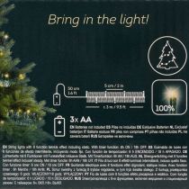 Product Tinsel Christmas garland with 60 LEDs and timer, outdoor, 3m
