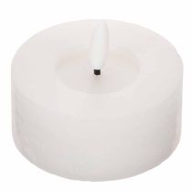 Product LED XL Tealight White Real Wax with Timer Warm White 6cm 2pcs