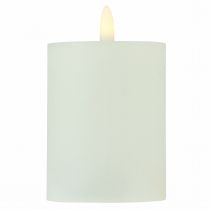 LED candle real wax with timer white Ø7cm H11cm