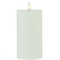 LED candle timer real wax white rustic look Ø7cm H15cm