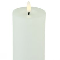 Product LED candle timer real wax white rustic look Ø7cm H15cm