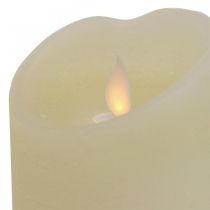LED candle wax pillar candle warm white Ø7.5cm H10cm