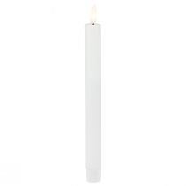 LED candles with timer stick candles real wax white 25cm 2pcs