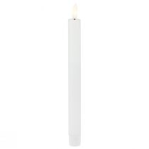 Product LED candles with timer, taper candles, real wax, white, 25 cm, 2 pieces