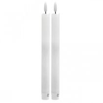 Product LED candle wax table candle warm white for battery Ø2cm 24cm 2pcs