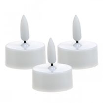 Warm White LED Tea Lights Flame Effect LED Lights Artificial Candles Ø3.6cm Set of 6