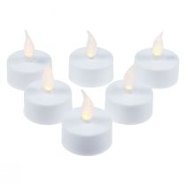 LED tea lights tea candles with remote control Ø3.5cm 6pcs
