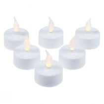 Product LED tea lights tea candles with remote control Ø3.5cm 6 pcs