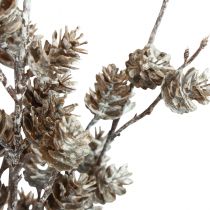 Product Larch branch artificial decorative branches cones white 52cm 3 pcs