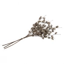 Product Larch branch artificial decorative branches cones white 52cm 3 pcs