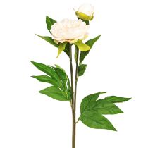 Product Long artificial peonies artificial flowers cream 70cm 3 pcs