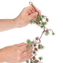 Product Artificial larch garland with cones and needle branches, 120cm