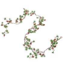Product Artificial larch garland with cones and needle branches, 120cm