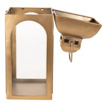 Product Lantern metal glass metal brass look H50cm set of 2