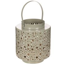 Product Lantern with star pattern, metal, green, 31cm