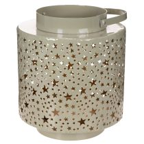 Product Lantern with star pattern, metal, green, 31cm