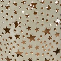 Product Lantern with star pattern, metal, green, 31cm