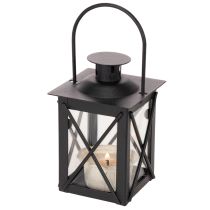 Product Black lantern with handle for tea light, 16cm, 2 pieces
