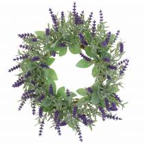 Lavender wreath flocked Ø25cm