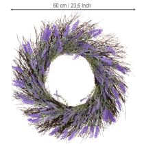 Product Lavender wreath for spring, door decoration, decorative item for the entrance area, 60cm