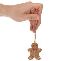Product Decorative Hanging Ornaments, Artificial Gingerbread Figures, 7cm, 3 Pieces