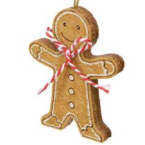 Product Gingerbread man decoration for hanging wood fiber assorted 8cm 12pcs