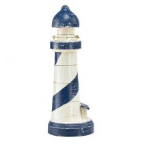 Product Lighthouse Maritime table decoration blue white Ø10.5cm H28.5cm