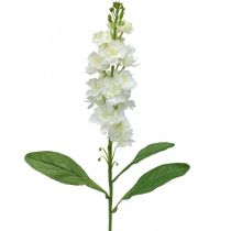 Levkoje White artificial flower Artificial stem flower 78cm