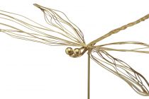 Product Dragonfly metal decorative flower plug summer gold W28cm 2pcs