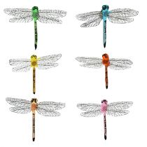 Dragonflies on clip 6.5cm x 8.5cm 12pcs