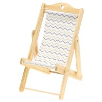 Deco deck chair zigzag pattern H15cm 3pcs